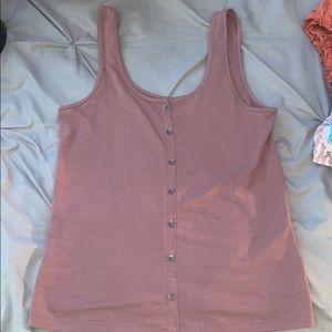 Dark pink fitted tank top